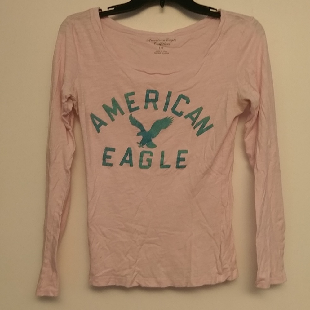 Blush pink american eagle tee
